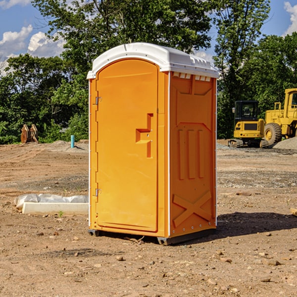 how often are the portable restrooms cleaned and serviced during a rental period in Waka TX